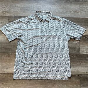 Source Unknown Geometric Print Polo Shirt